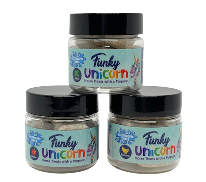 Funky Unicorn Electrolyte Cubes Mini Size Tripack ( Three 1 oz jars)
